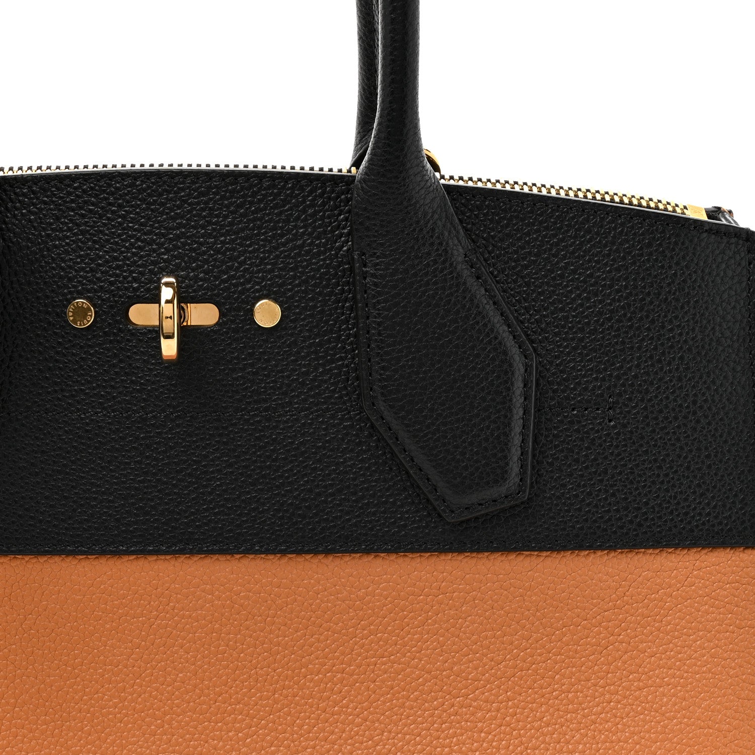 Louis Vuitton Taurillon City Steamer MM Black Camel 7 of 10