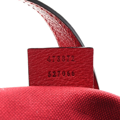 Gucci Canvas Logo Sylvie Stripe Drawstring Backpack Red 7 of 12
