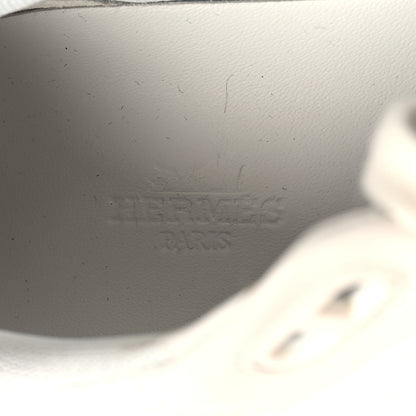 Hermes Parachute Fabric Calfskin Impulse Sneakers 36 White 8 of 9
