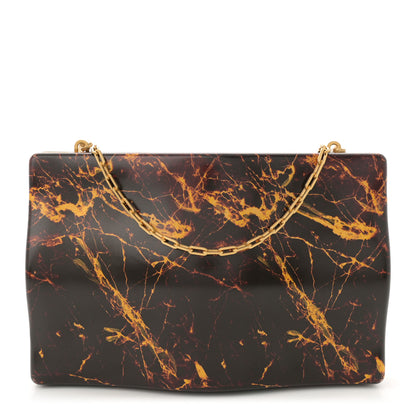 Bottega Veneta Spazzolato Calfskin Chain Clutch Gold Marble 1 of 11
