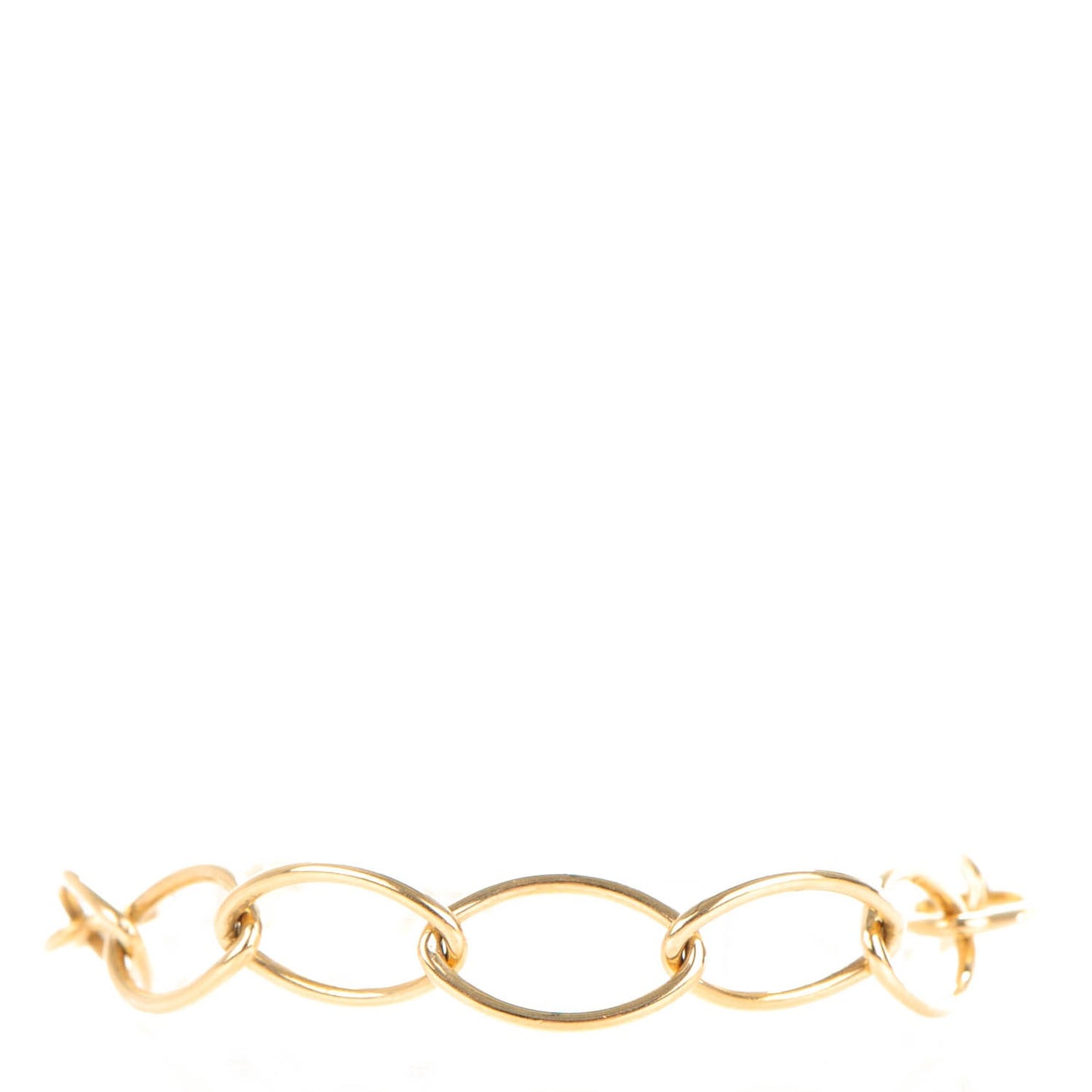 18K Yellow Gold Oval Link Bracelet