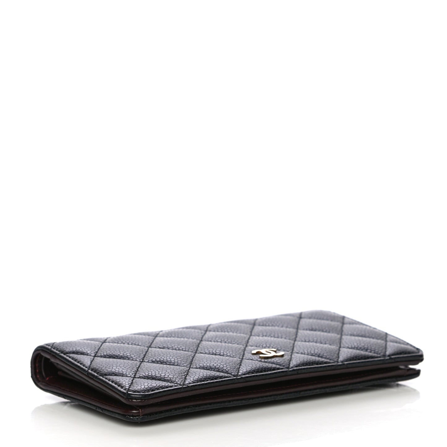 Caviar Quilted Yen Wallet Black