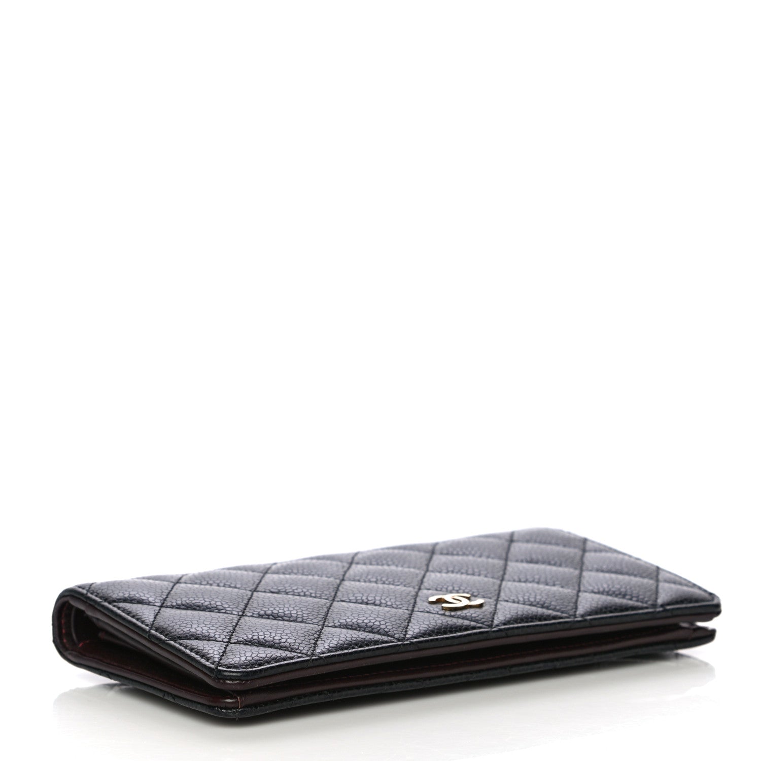 Chanel Caviar Quilted Yen Wallet Black 4 of 15