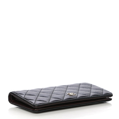 Chanel Caviar Quilted Yen Wallet Black 4 of 15