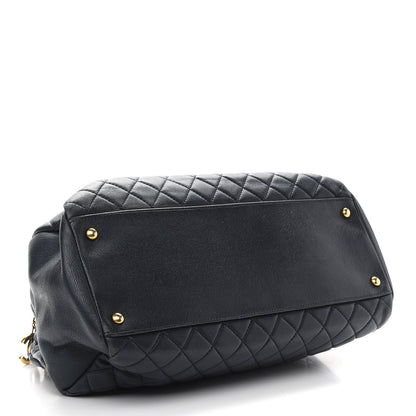 Chanel Calfskin Quilted Shoulder Bag Navy Blue 3 of 8