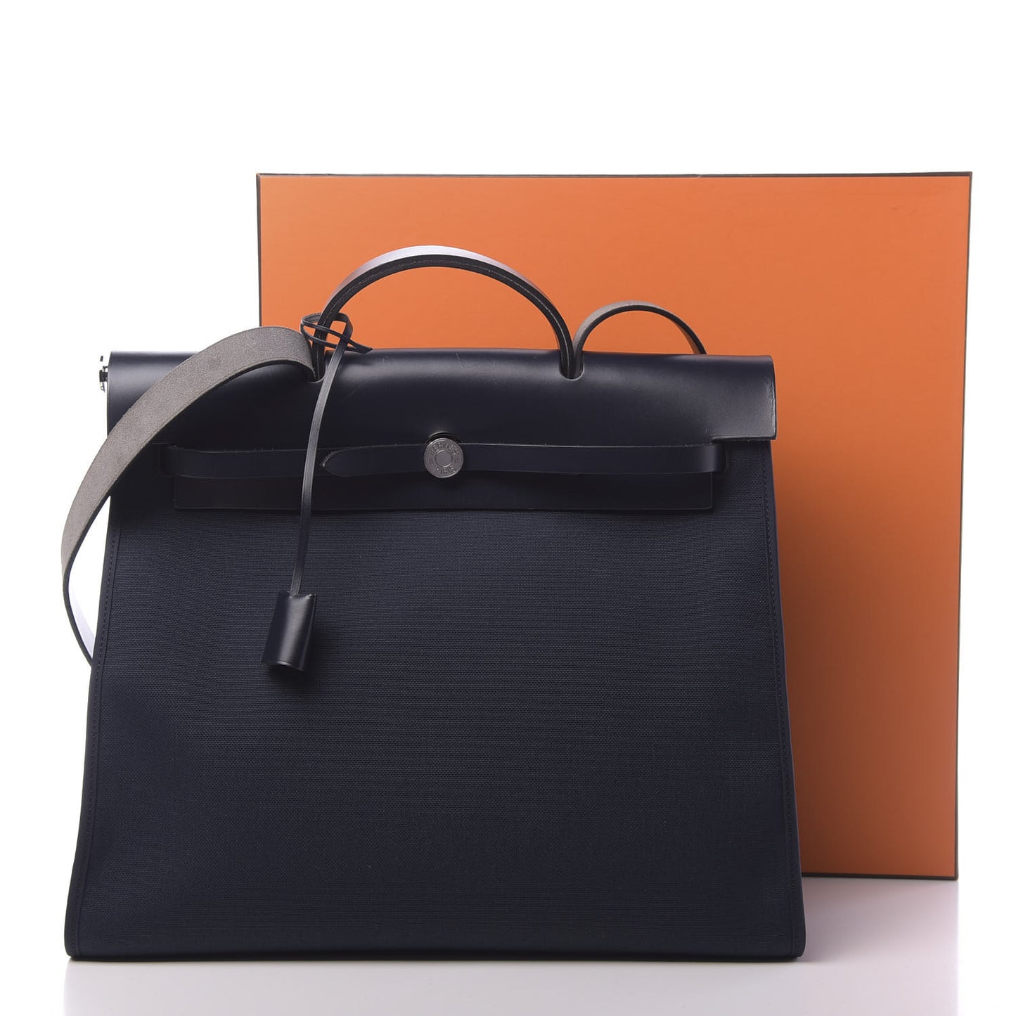 Toile Vache Calfskin Herbag Zip 39 GM Bleu Indigo