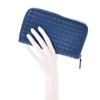 Bottega Veneta Nappa Intrecciato Zip Around Wallet Electrique 2 of 9