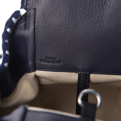 Loewe Calfskin Crochet Trim Hammock Shoulder Bag Marine Black 6 of 9