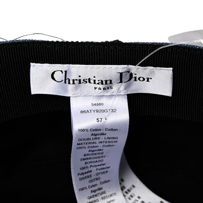 Christian Dior Denim Arty Cap with Veil 57 Blue 8 of 8