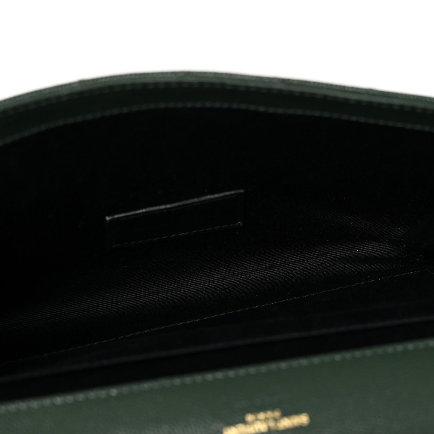 Grain De Poudre Textured Mixed Matelasse Triquilt Monogram Clutch Vert Fonce