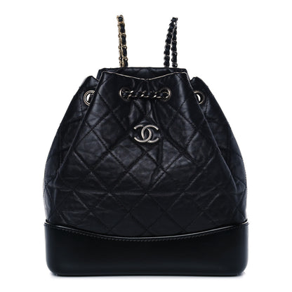 Chanel Aged Calfskin Quilted Small Gabrielle Backpack Black 1 of 9