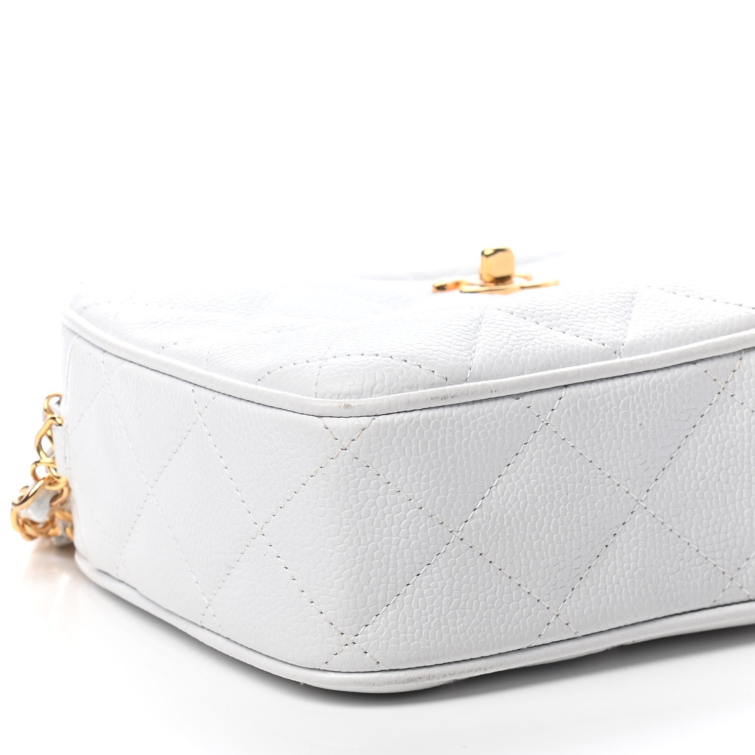 Chanel Caviar Quilted Camera Case White 7 of 13