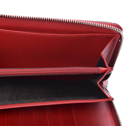 Gucci Guccissima Signature Zip Around Organizer Wallet Hibiscus Red 6 of 10