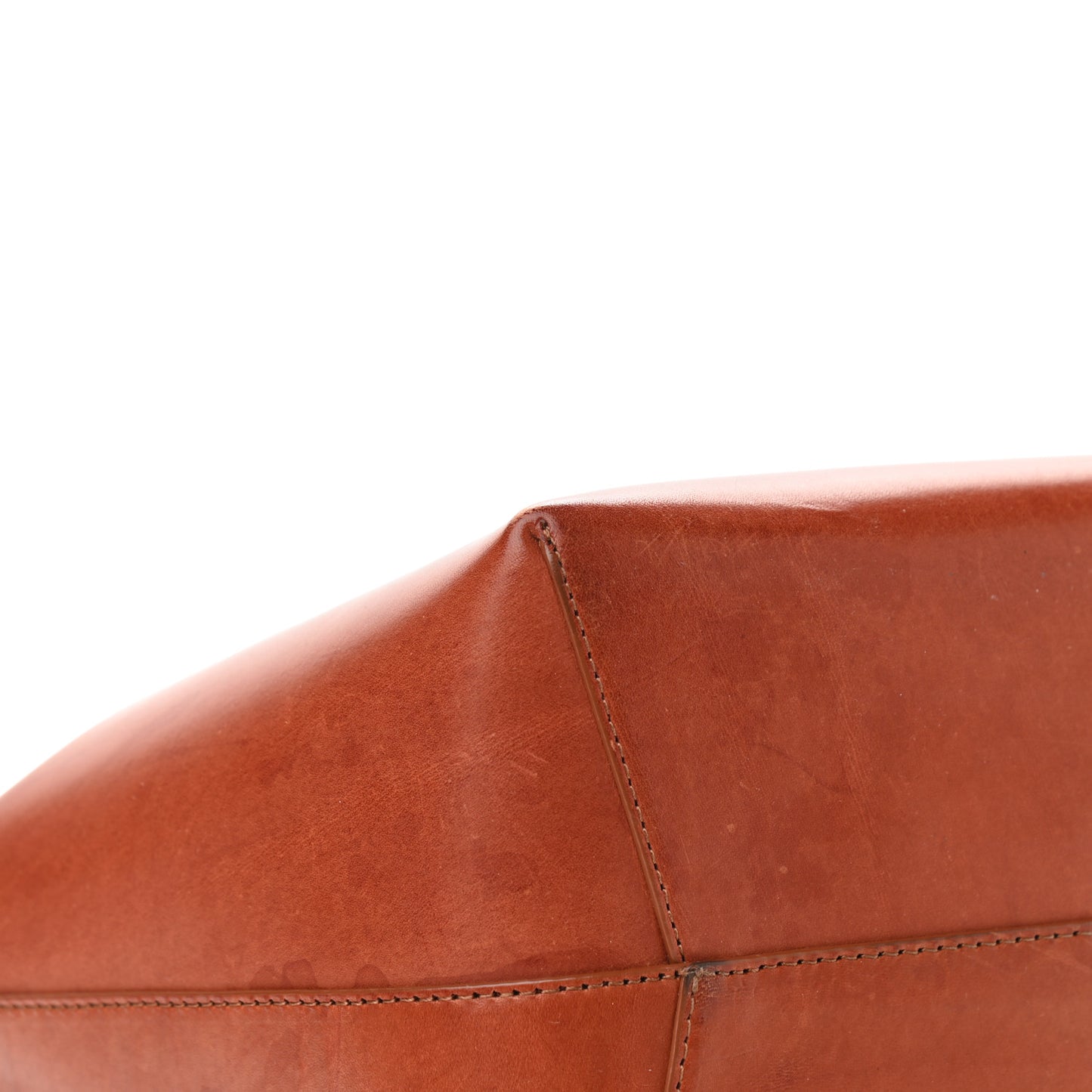 Vegetable Tanned Calfskin Mini Bucket Bag Camello