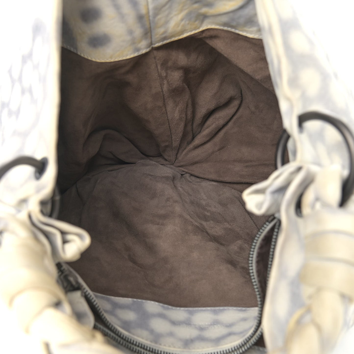 Intrecciato Nappa Aquilone Fortune Cookie Hobo White