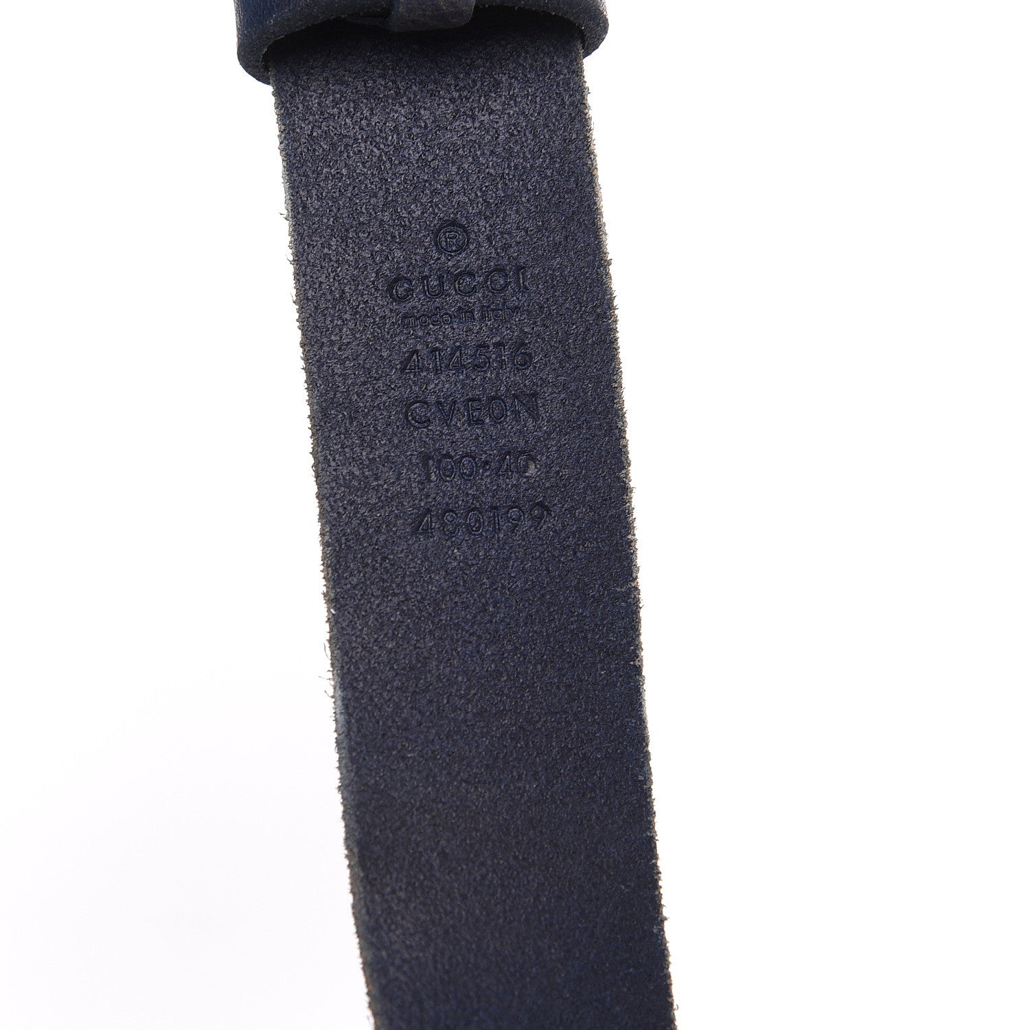 Gucci Cuoio Toscano Nickel Double G 30mm Belt 100 40 Blue 4 of 4