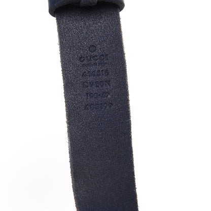 Gucci Cuoio Toscano Nickel Double G 30mm Belt 100 40 Blue 4 of 4