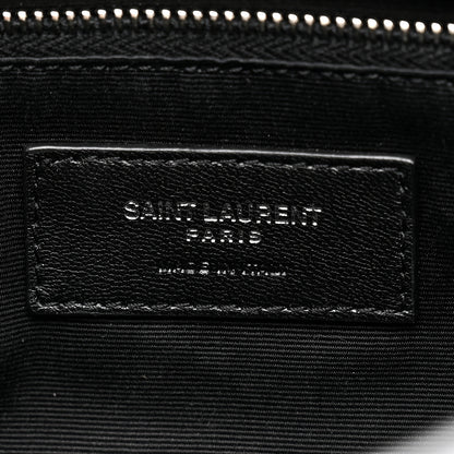 Saint Laurent Lambskin Quilted Toy Loulou Puffer Monogram Chain Satchel Storm 6 of 12