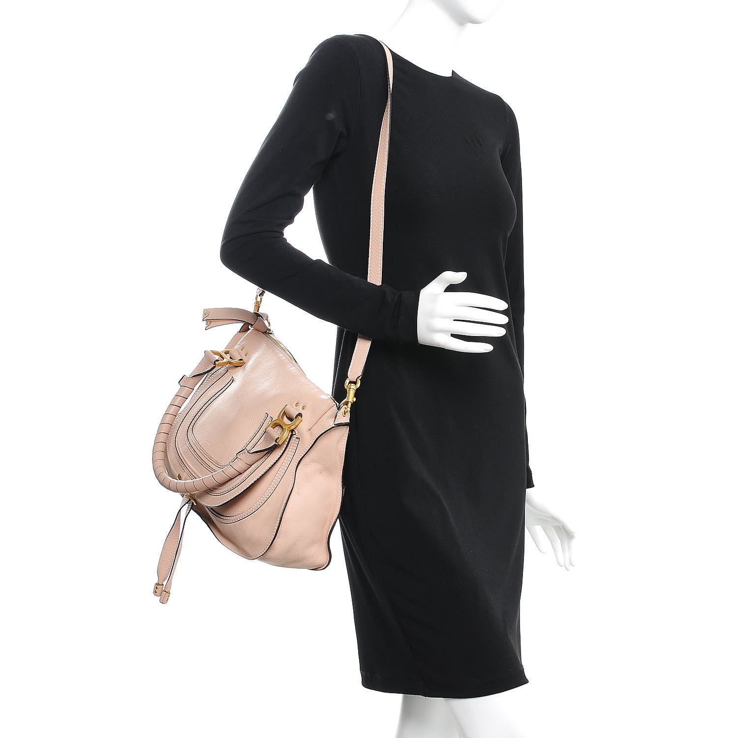 Chloe Calfskin Medium Marcie Satchel Blush Nude 2 of 13