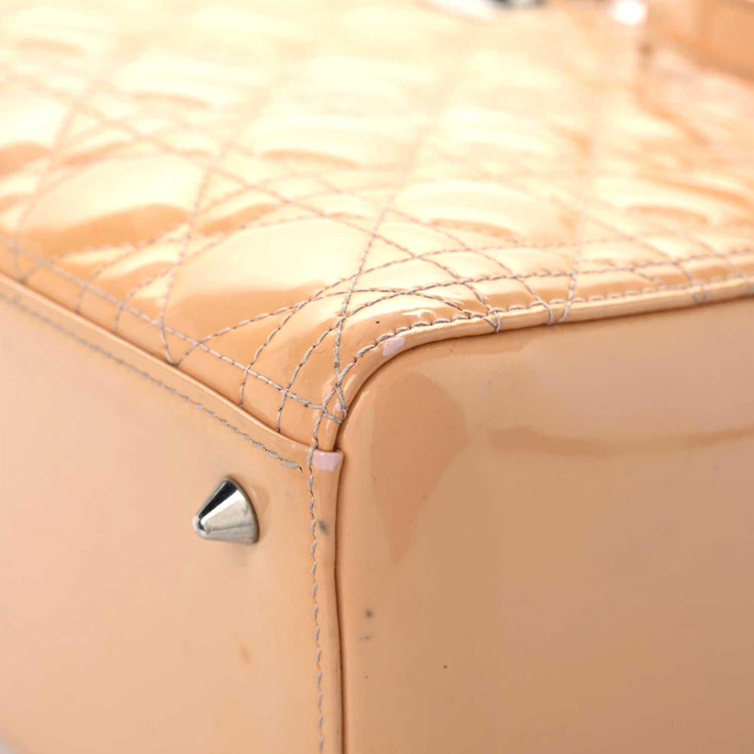 Christian Dior Patent Cannage Medium Lady Dior Beige 8 of 20