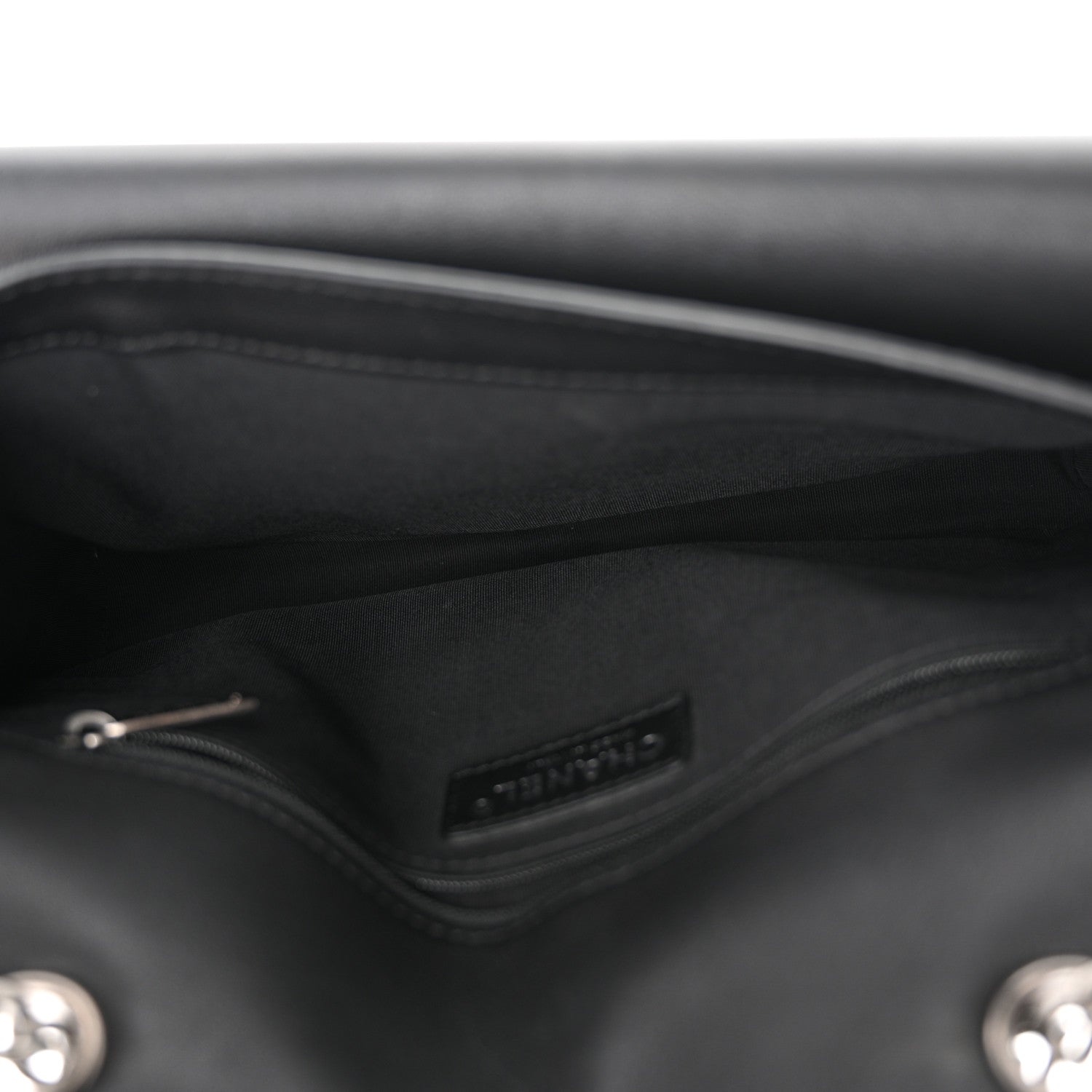 Chanel Lambskin Quilted Large Natural CC Flap Black 5 of 12