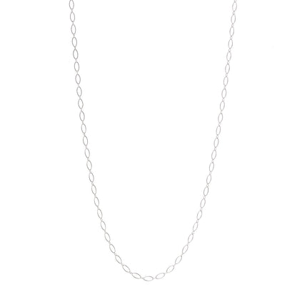 Tiffany 18K White Gold Oval Link Chain Necklace 20" 1 of 5