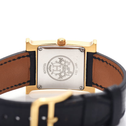 Hermes Stainless Steel Courchevel 21mm Heure H Hour Quartz Watch Noir 4 of 5
