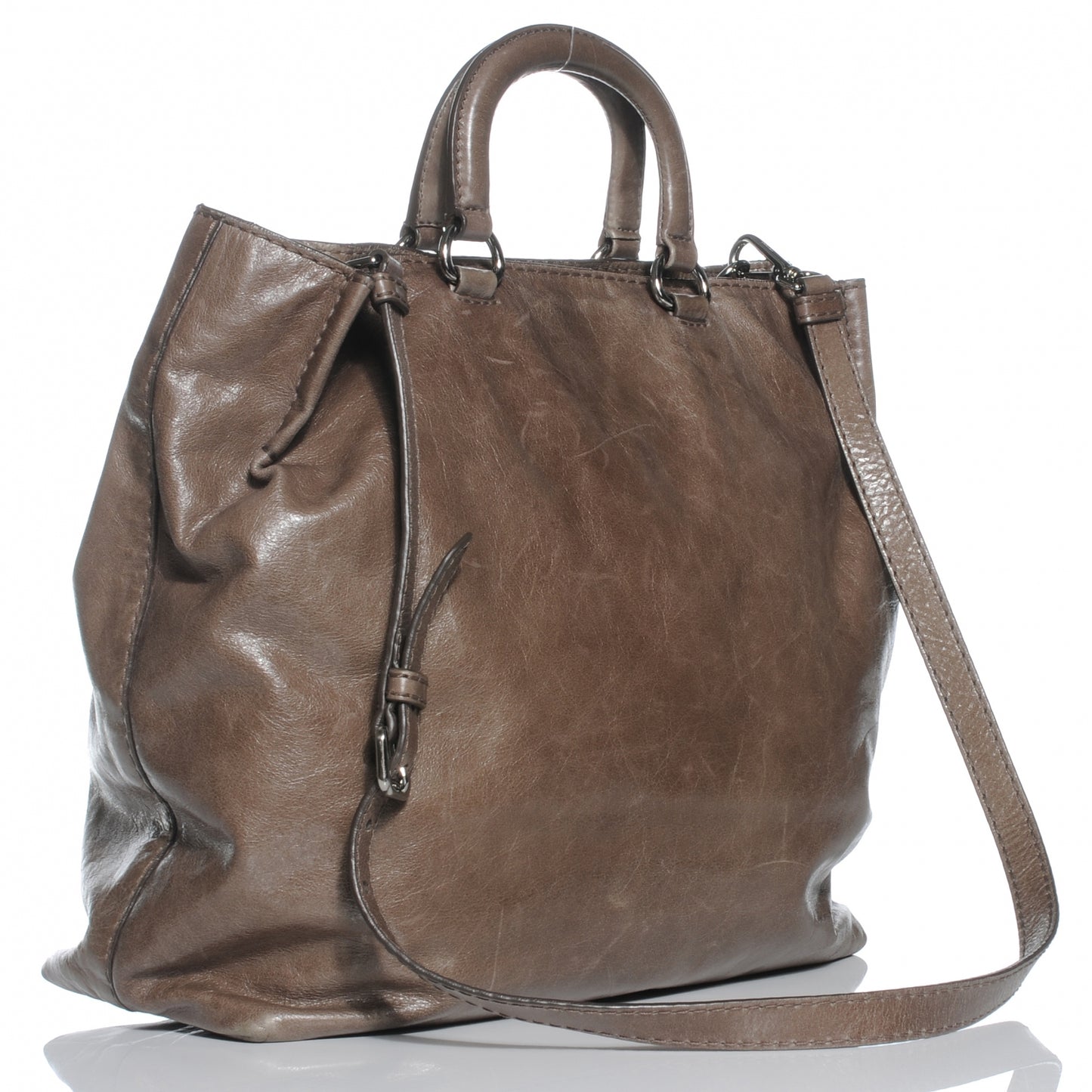 Vitello Shine Tote Argilla