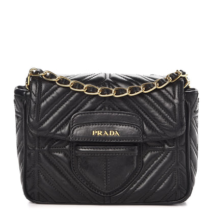 Prada Nappa Quilted Crossbody Bag Black 1 of 8
