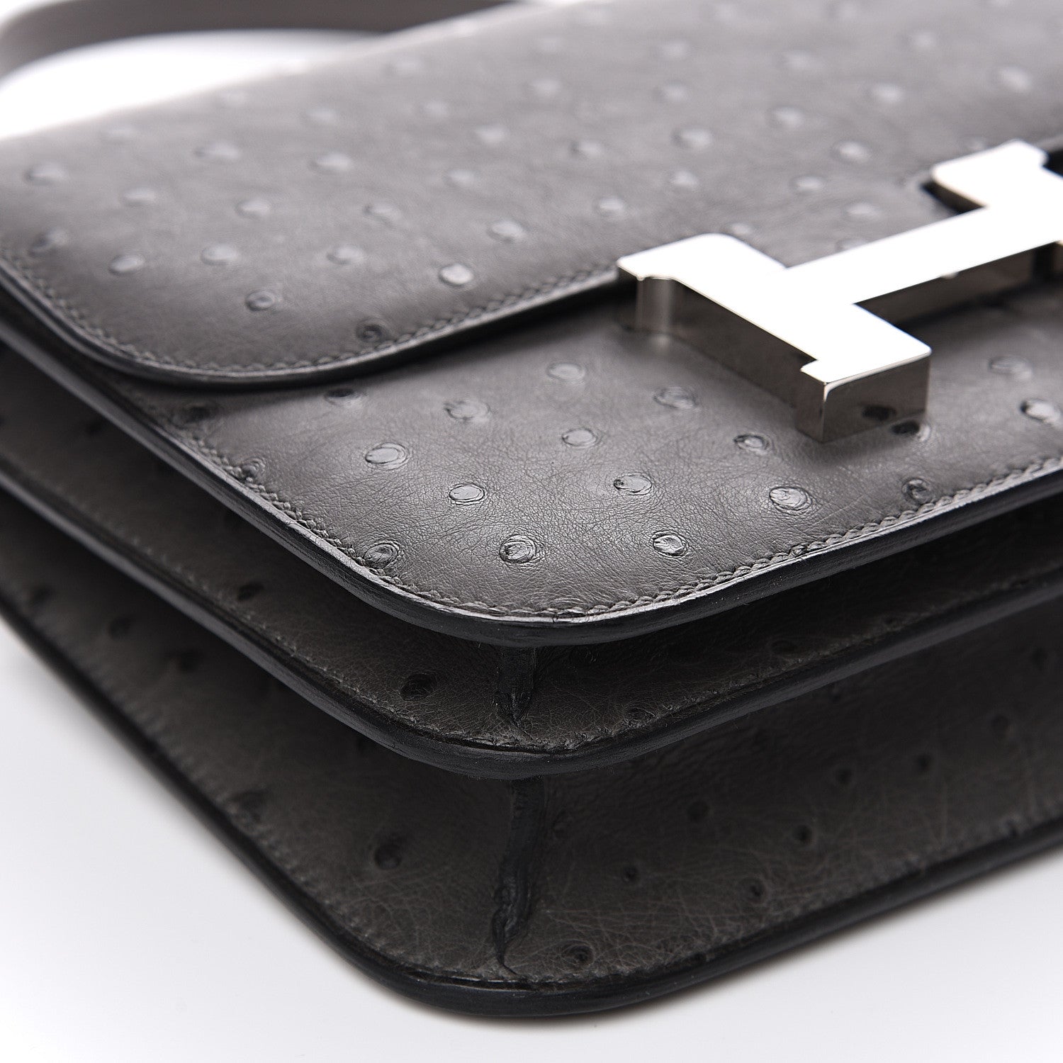Hermes Ostrich Constance 18 Graphite 13 of 15