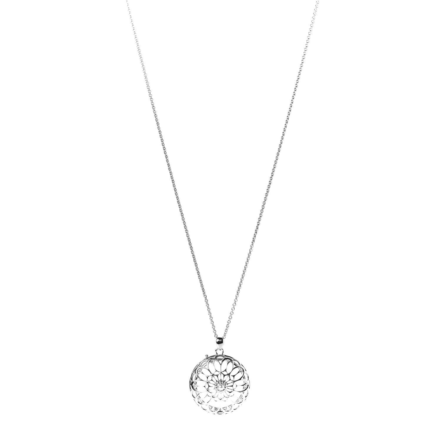 Mikimoto Akoya Pearl Loupe Magnifying Glass Pendant Necklace Silver 1 of 6