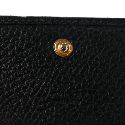 Gucci Pebbled Calfskin GG Marmont Card Case Black 6 of 9