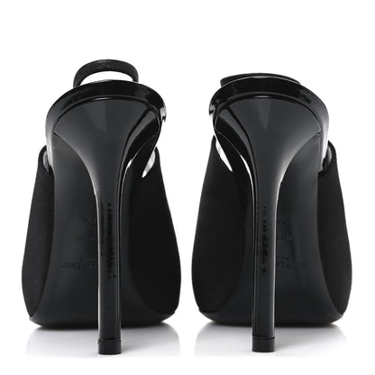 Saint Laurent Raso Regale Raven 110 Slingback Pumps 37.5 Black 6 of 11