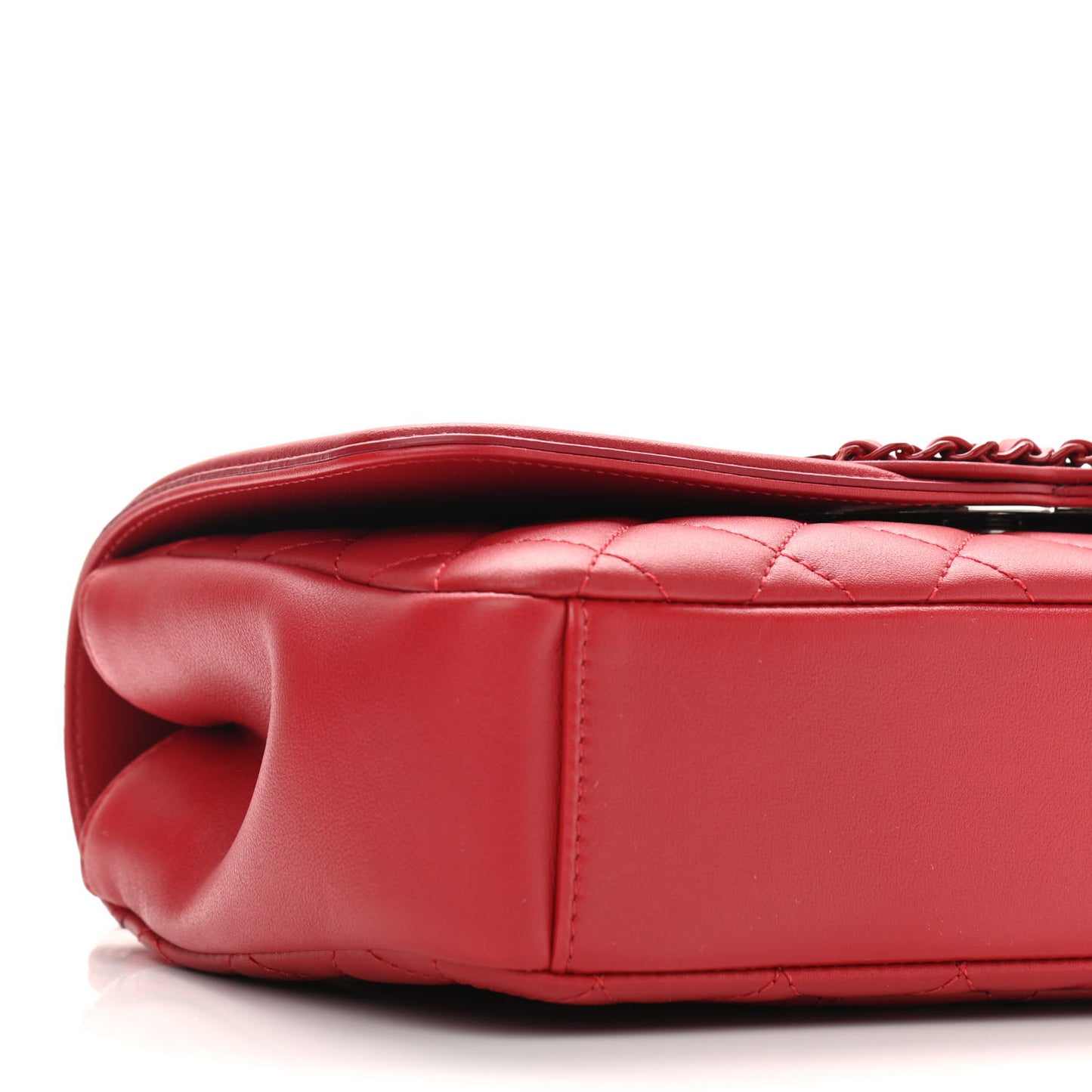 Lambskin Quilted Medium CC Filigree Flap Dark Red