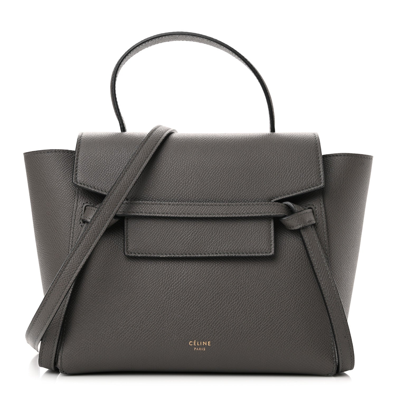 Celine Grained Calfskin Nano Belt Bag Grey 1 of 12