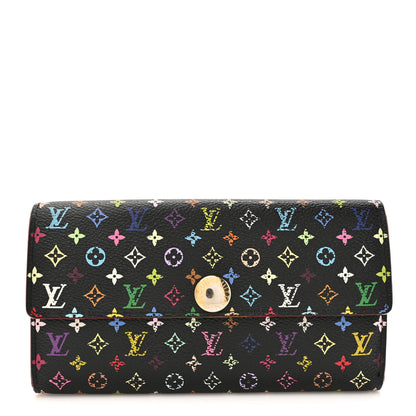 Louis Vuitton Monogram Multicolor Sarah Wallet Black 1 of 14