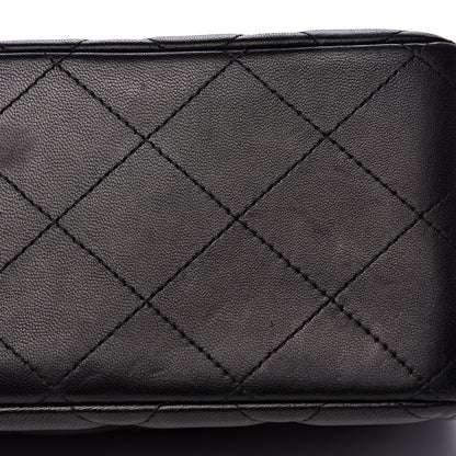 Chanel Lambskin Quilted Jumbo Double Flap Black 14 of 16