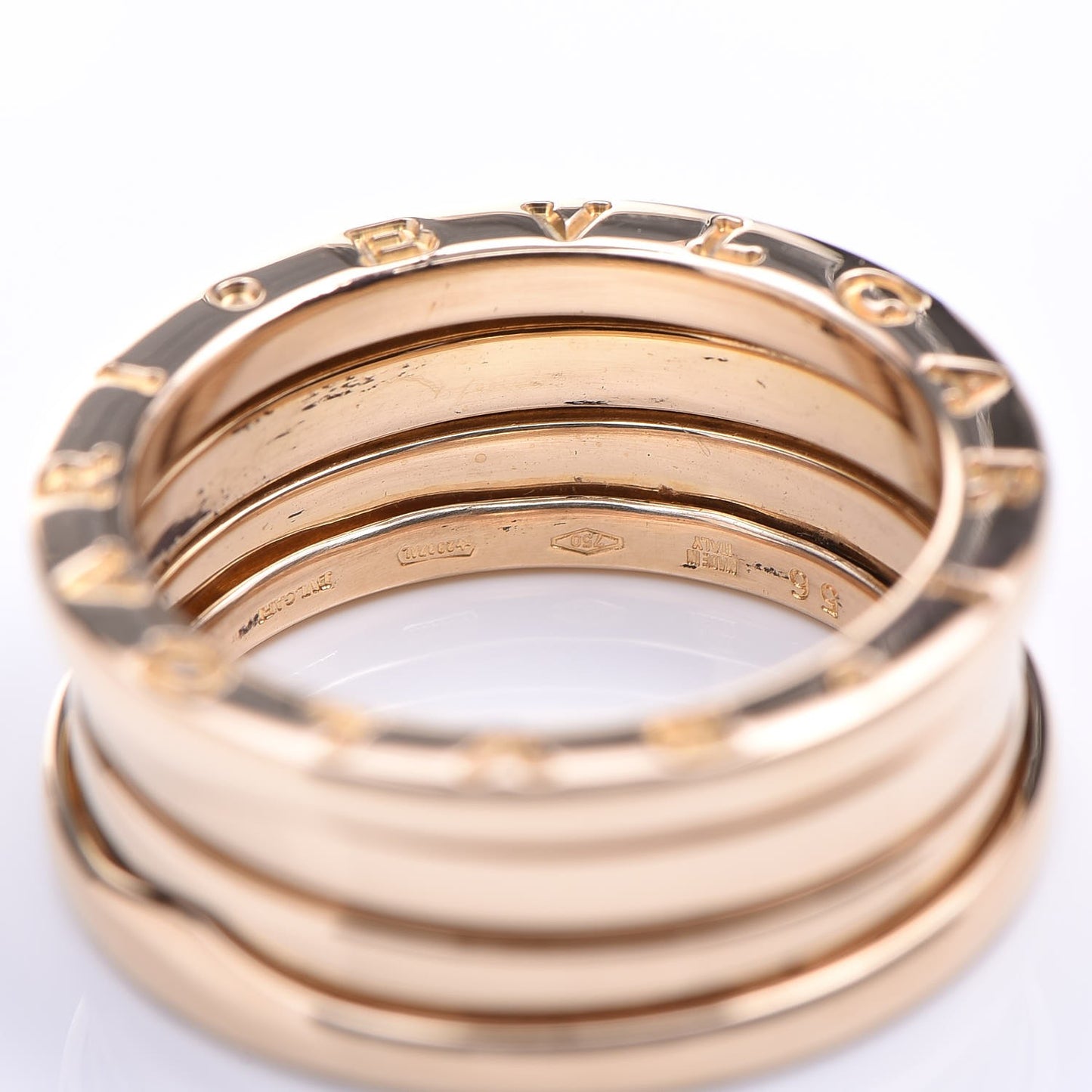 18K Yellow Gold B.Zero1 Three-Band Ring 56 7.5