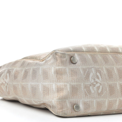 Chanel Metallic Nylon Small Travel Tote Beige 9 of 14