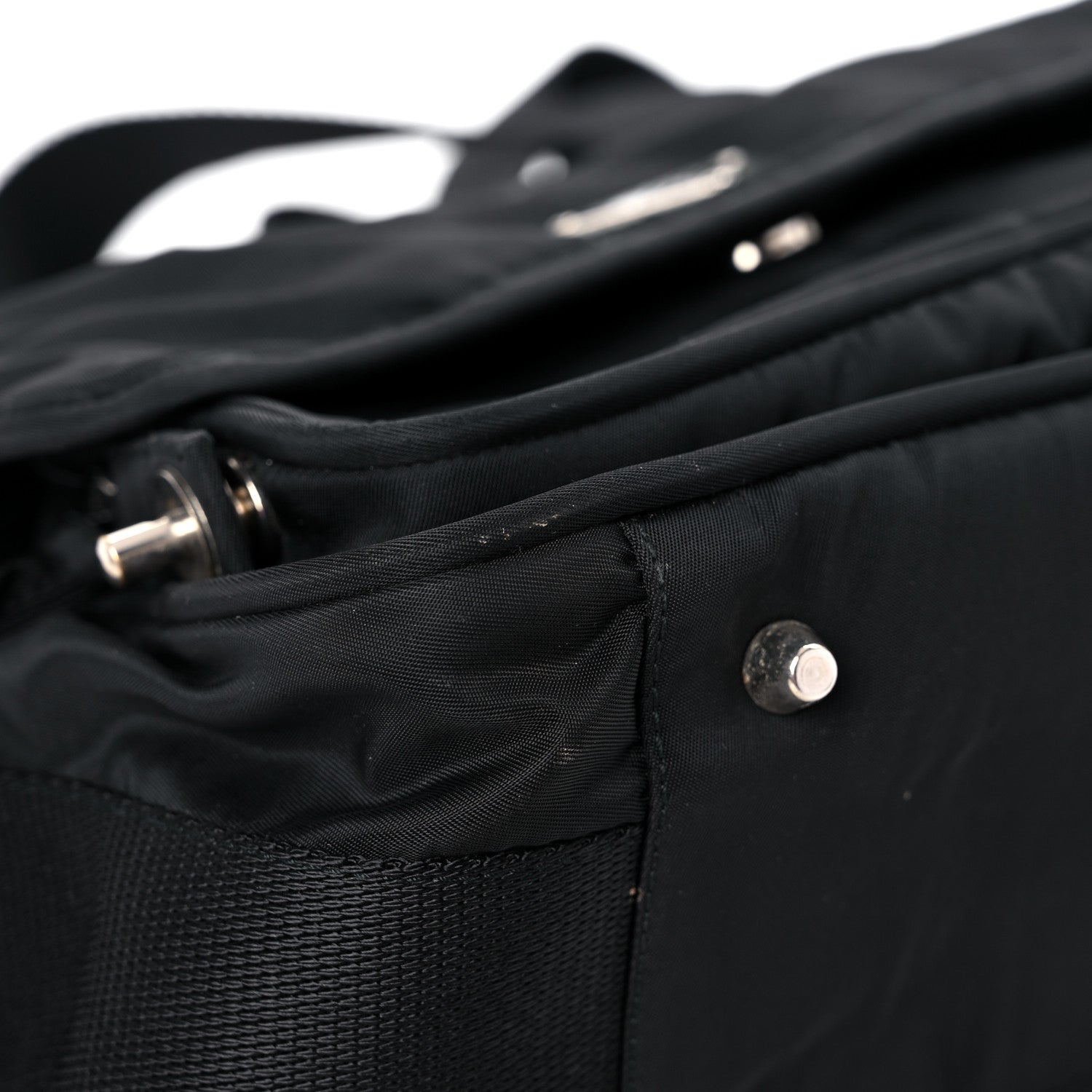 Prada Tessuto Nylon Messenger Bag Black 7 of 19