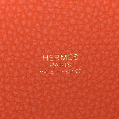Hermes Taurillon Clemence Picotin Lock 22 MM Feu 6 of 11