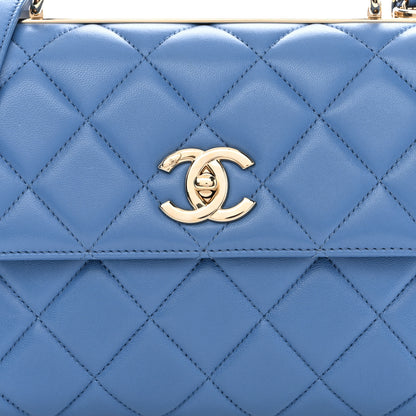 Chanel Lambskin Quilted Small Trendy CC Flap Dual Handle Bag Blue 8 of 10