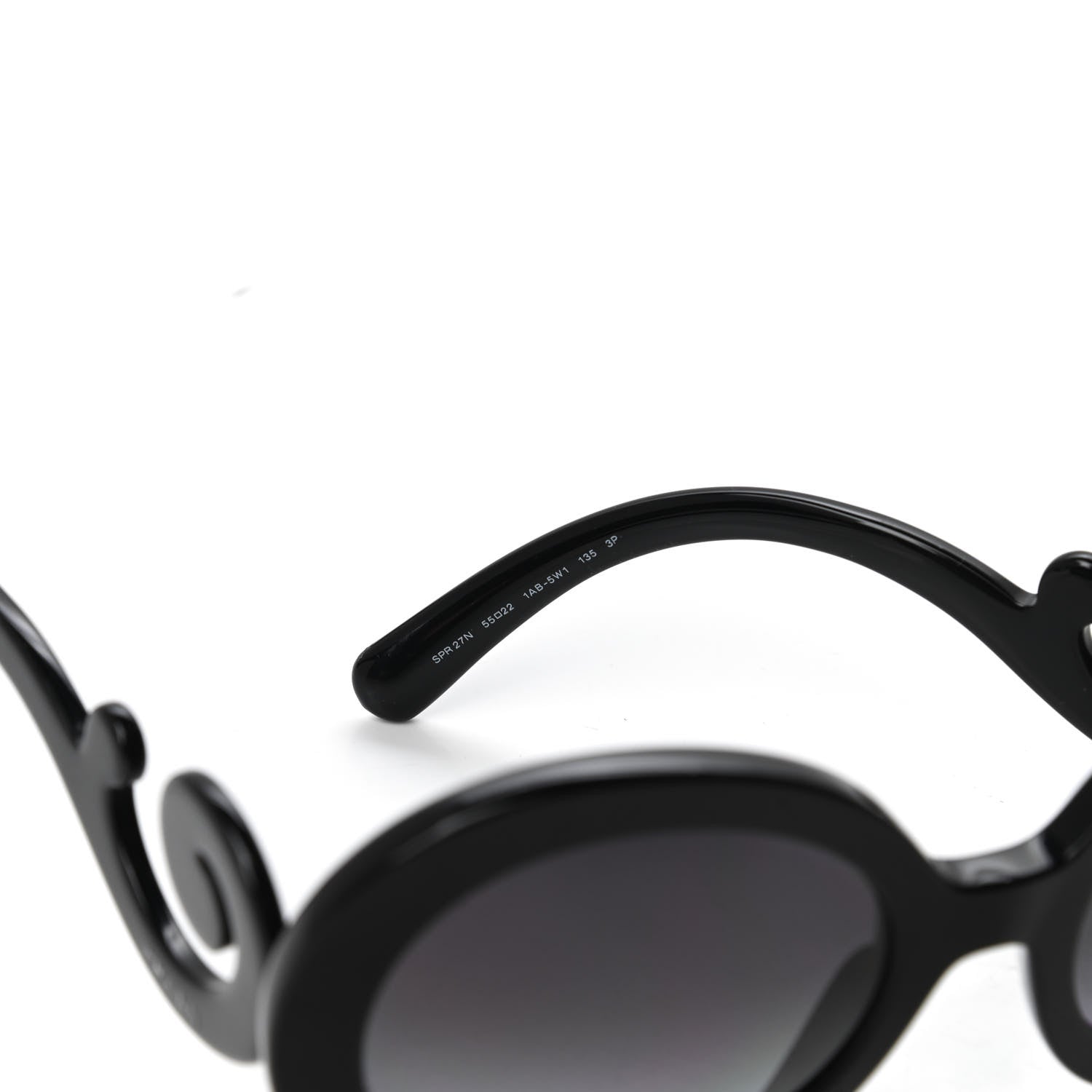 Prada Baroque Sunglasses SPR 27N Black 5 of 8