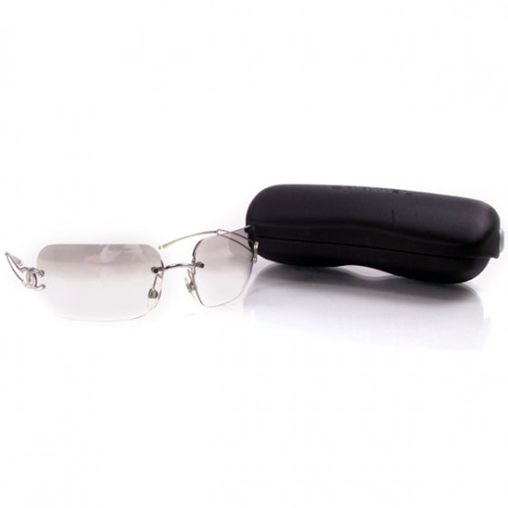 Frameless CC Logo Sunglasses Clear