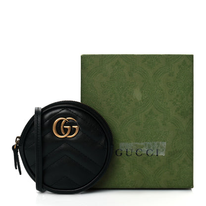 Gucci Calfskin Matelasse GG Marmont Round Mini Bag Black 11 of 11