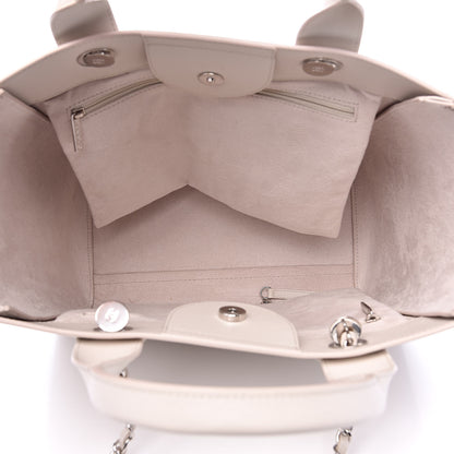 Chanel Caviar Small Studded Deauville Tote Ivory 5 of 12