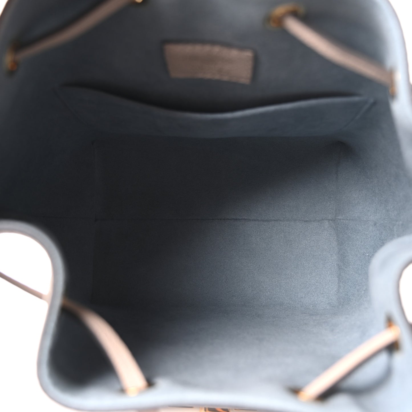 Calfskin Lockme Bucket MM Greige
