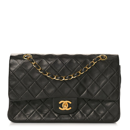 Chanel Lambskin Quilted Medium Double Flap Black 1 of 15