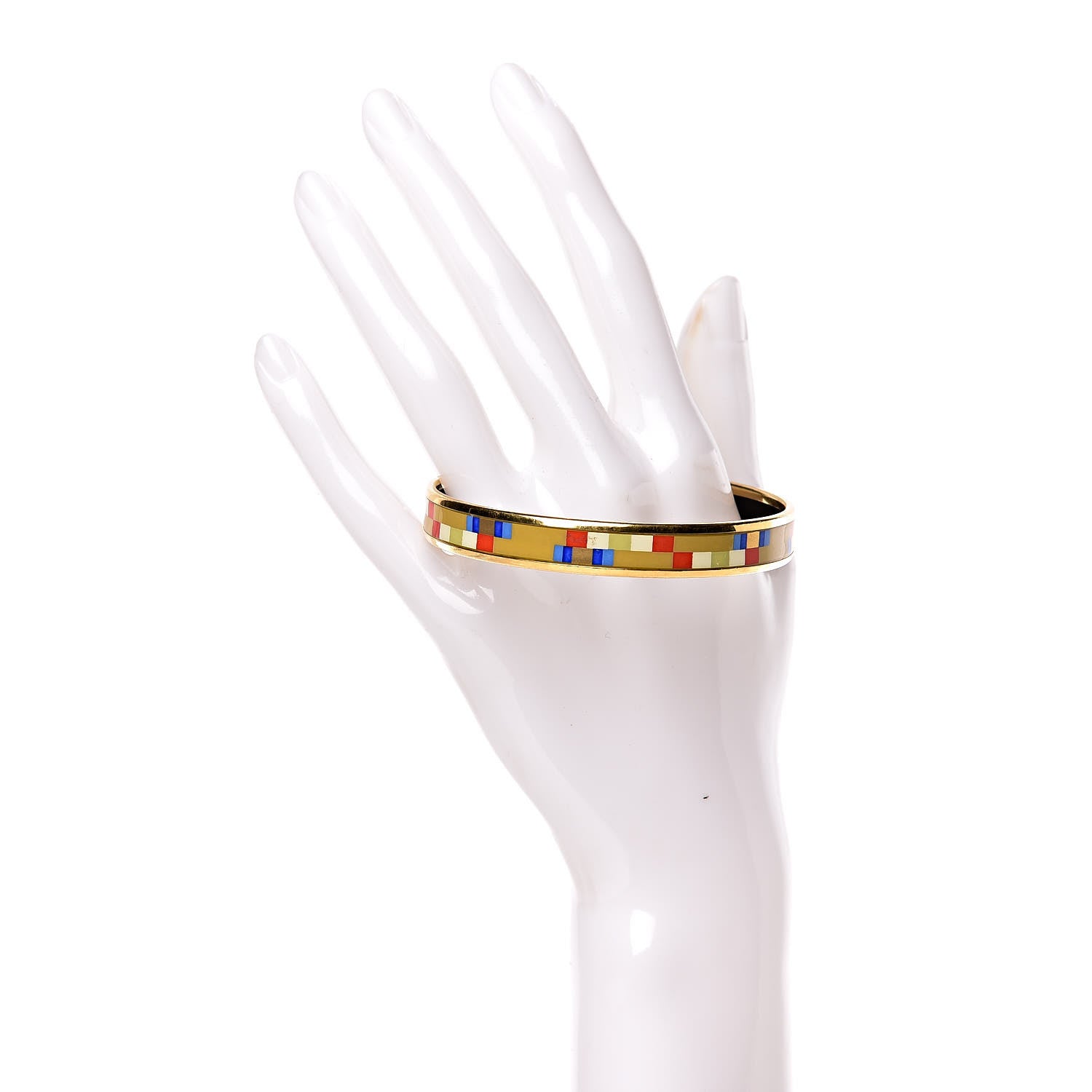 Hermes Enamel Printed Narrow Bracelet 70 2 of 5
