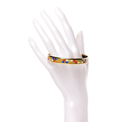 Hermes Enamel Printed Narrow Bracelet 70 2 of 5